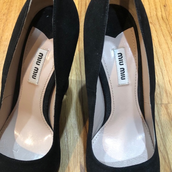 Brand new black suede miu miu heels - Picture 2 of 11